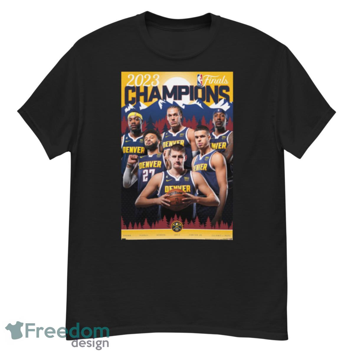 Denver Nuggets 2023 Nba Champions Official Commemorative Poster Shirt - G500 Men’s Classic T-Shirt