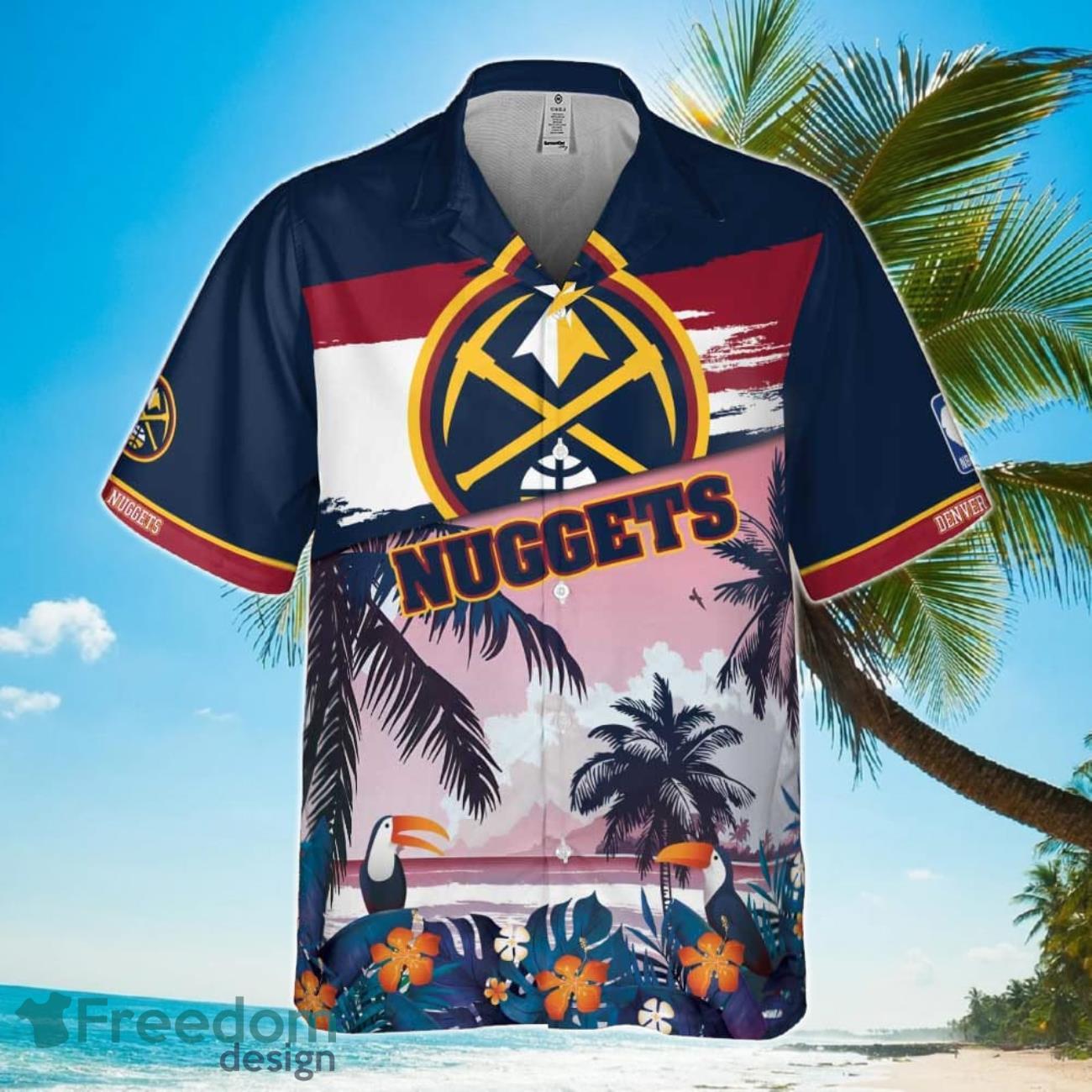 Denver Nuggets Beach Pattern Colorful Print Hawaiian Shirt Product Photo 2