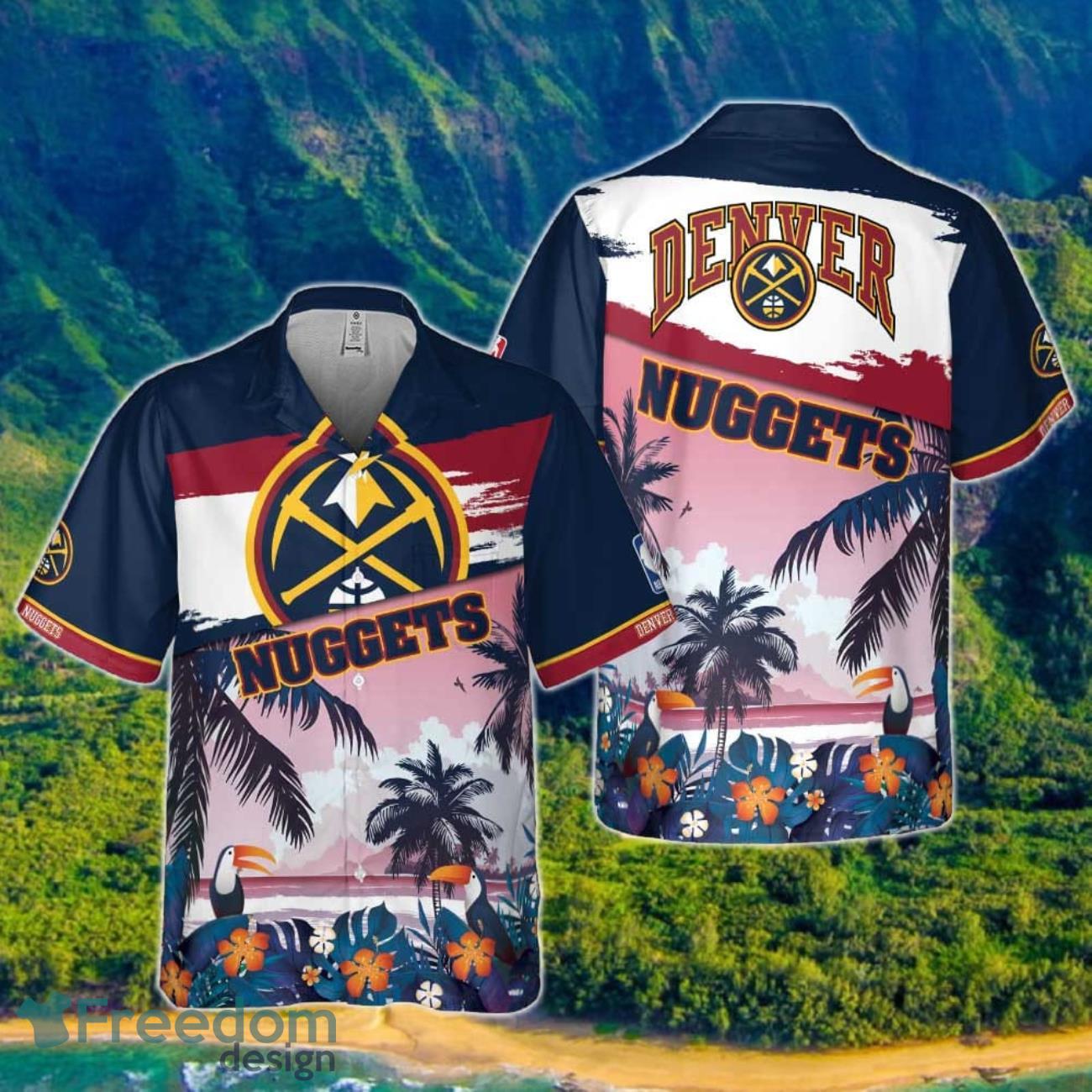 Denver Nuggets Beach Pattern Colorful Print Hawaiian Shirt Product Photo 1