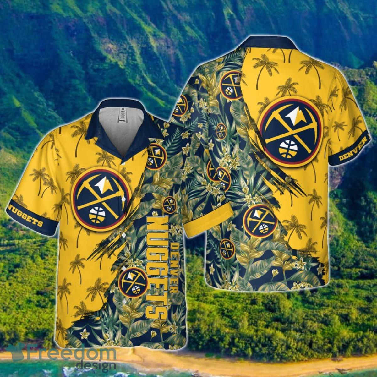 Denver Nuggets Beach Pattern Colorful Print Hawaiian Shirt For Men And Women  Gift - Freedomdesign
