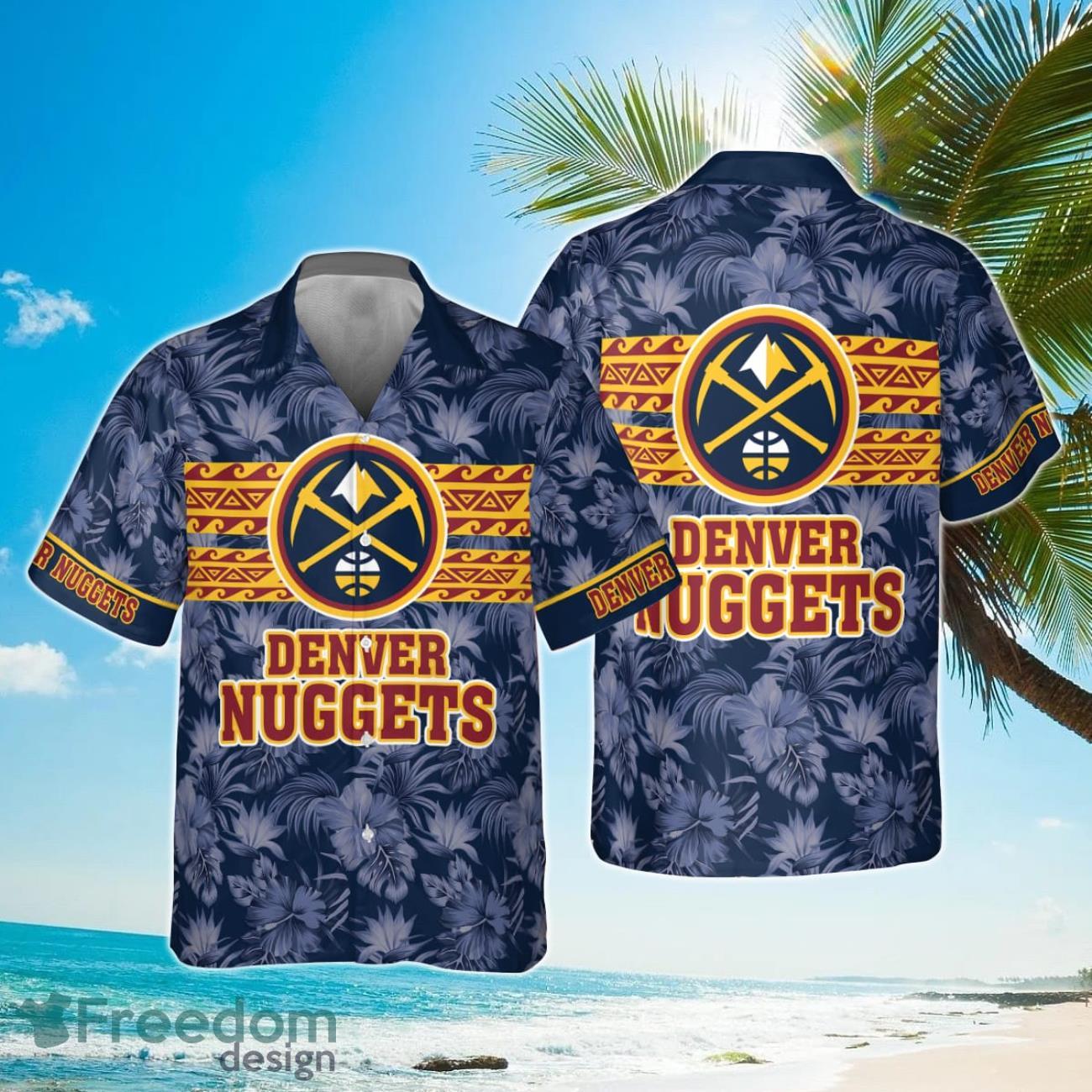 Denver Nuggets National Basketball Association 2023 Hibiscus Pattern Hawaiian Shirt Product Photo 1