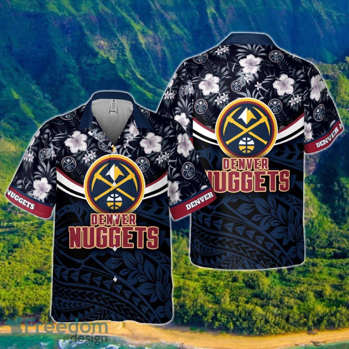 Denver Nuggets NBA Logo 3D Hawaiian Shirt - Owl Fashion Shop