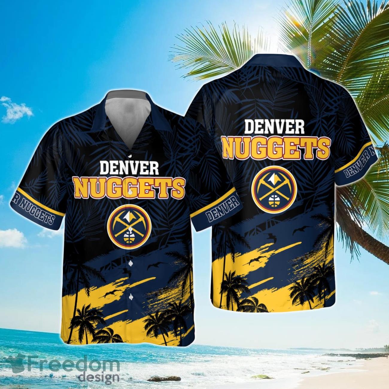 Denver Nuggets National Palm Tree Pattern Basketball Association 2023 Hawaiian Shirt Product Photo 1