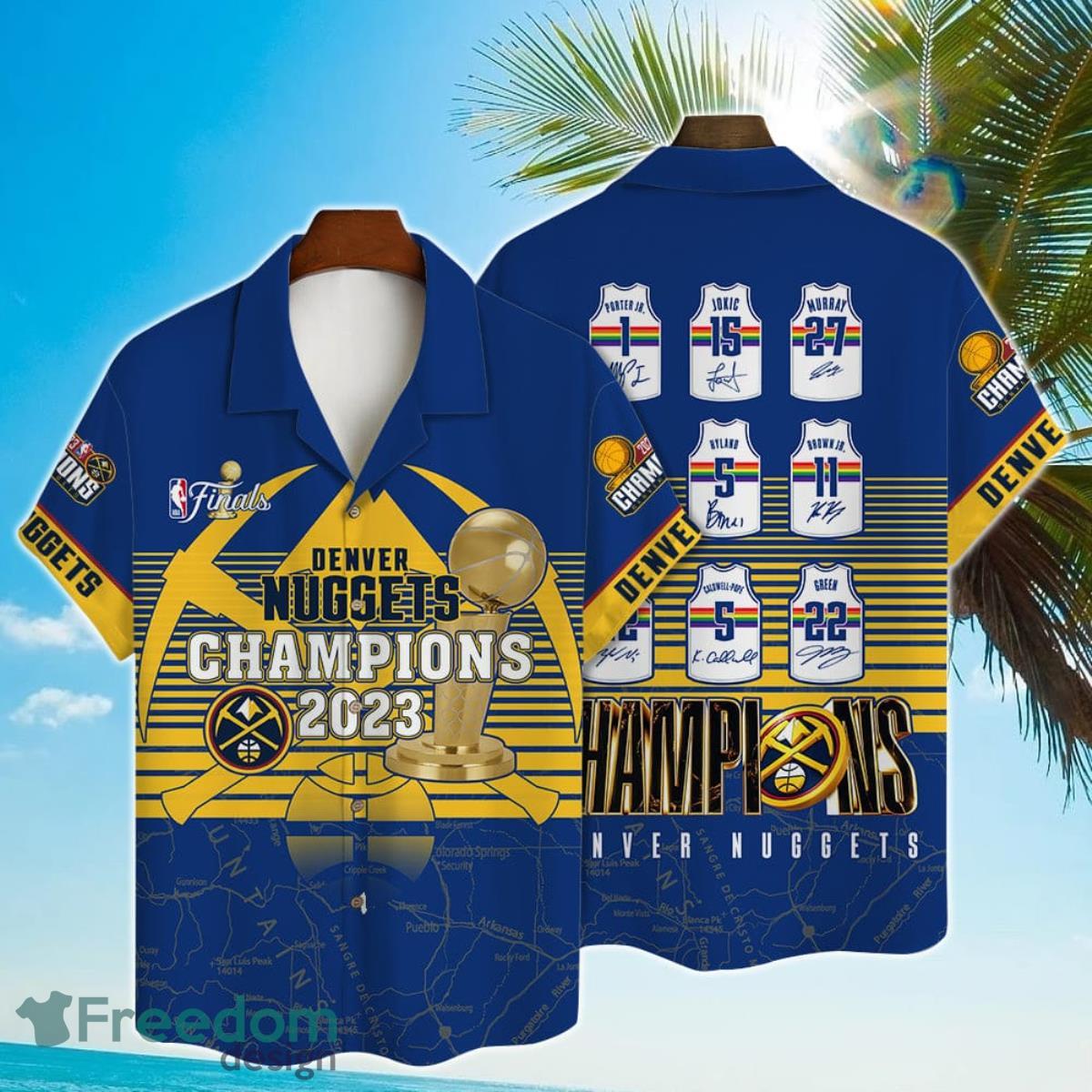 Denver Nuggets The NBA Finals Champions 2023 Print 3D AOP Hawaiian Shirt For Men Women Product Photo 1