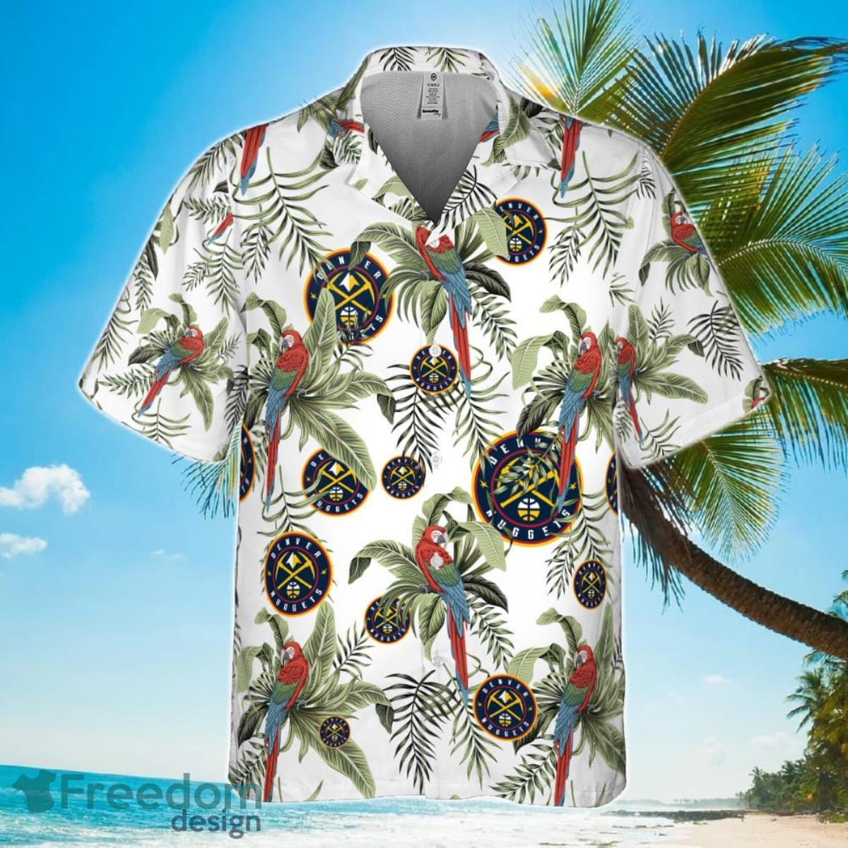 Denver Nuggets Tropical And Basketball Champions Pattern Print Hawaiian Shirt Product Photo 2