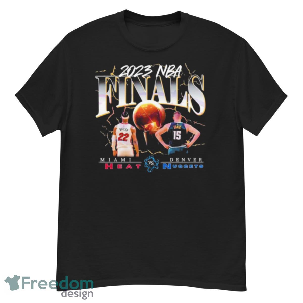 Denver Nuggets Vs Miami Heat 22 Butler Vs 15 Jokic 2023 Nba Finals Shirt - G500 Men’s Classic T-Shirt