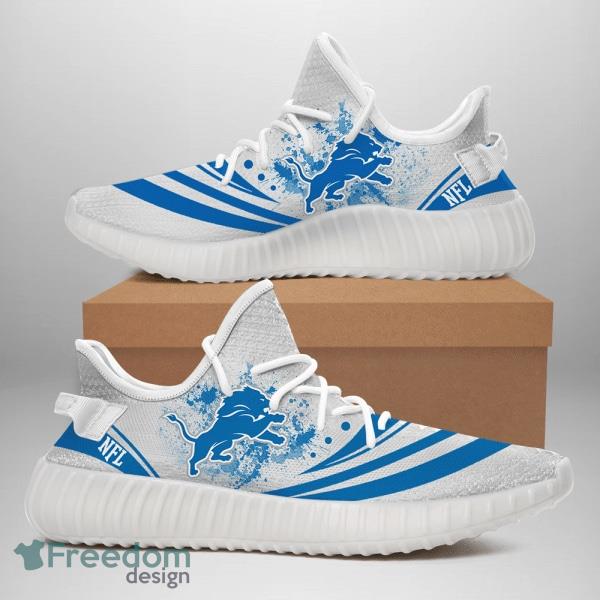 Detroit Lions Nfl Football Yeezy Sneakers Shoes 