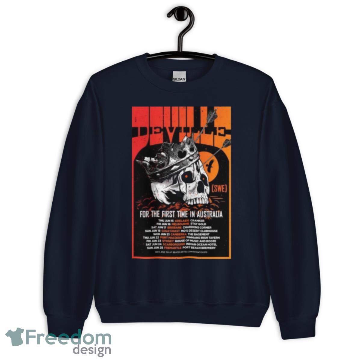 Deville For The First Time In Australia 2023 Shirt - Unisex Crewneck Sweatshirt-1