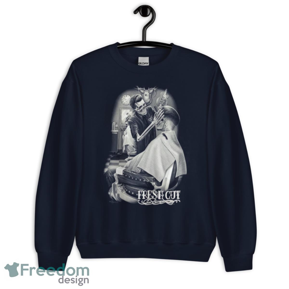 DGA Freshcut Skull Pompadore Graphic T Shirt - Unisex Crewneck Sweatshirt-1