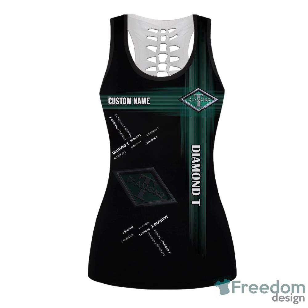 Diamond T AS 3D Full Printing Custom Name Leggings And Hollow Tank - Diamond T AS 3D Hollow tank Leggings Full Printing Custom Name_15