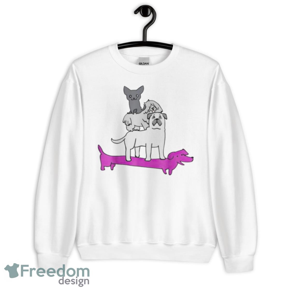 Dog Pile Asexual Pride Shirt - Unisex Heavy Blend Crewneck Sweatshirt