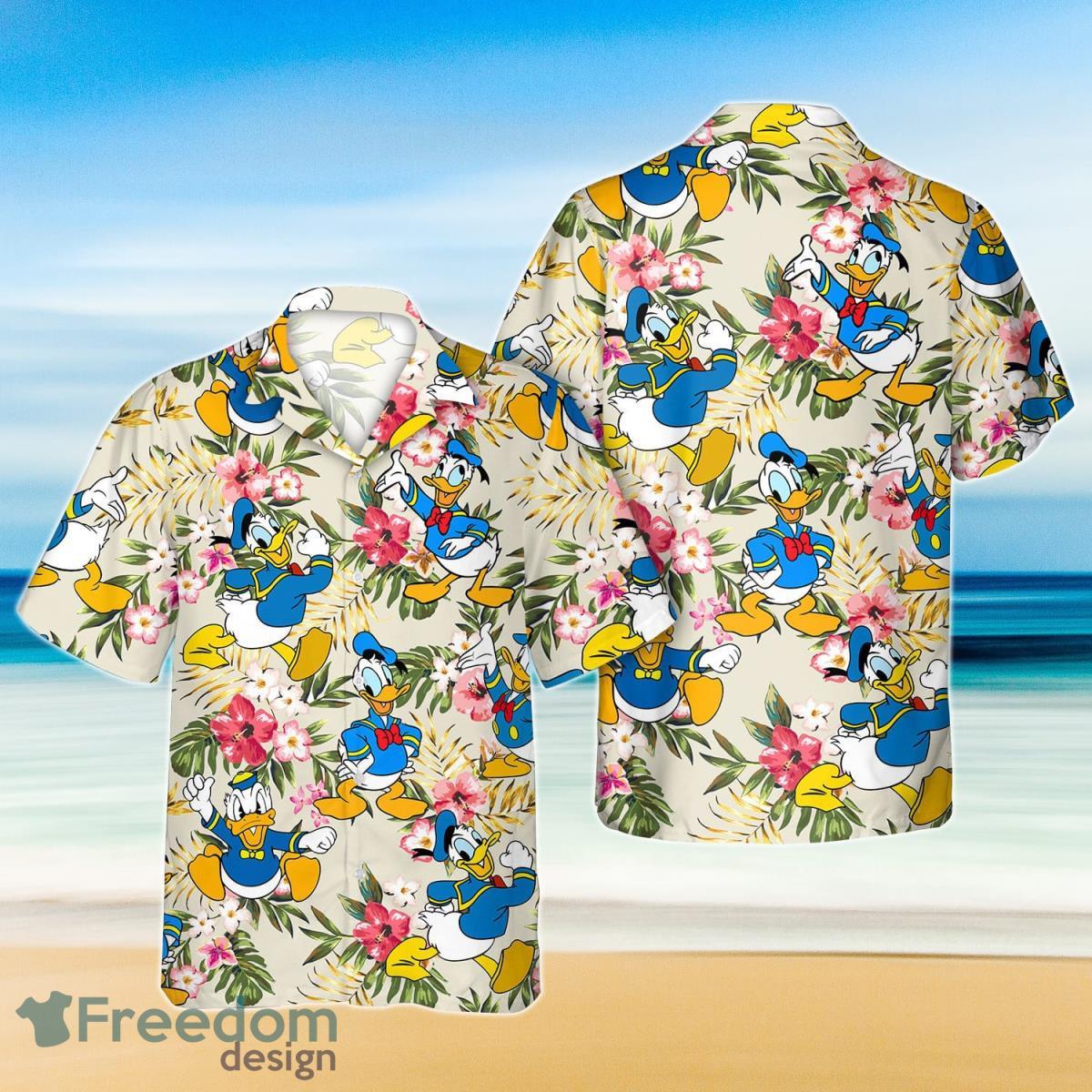 Donald Duck Palm Tree Hawaiian Shirt For Men And Women Product Photo 1