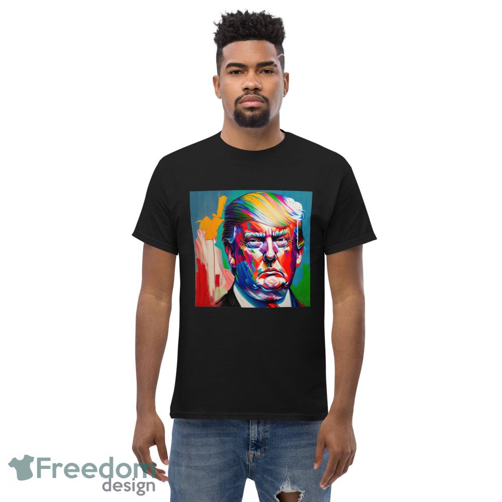 Donald Trump Oil Paint Art Painted Fitted T Shirt - Men’s Classic Tee Gildan 5000 Donald Trump Oil Paint Art Painted Fitted T Shirt - Men’s Classic Tee Gildan 5000