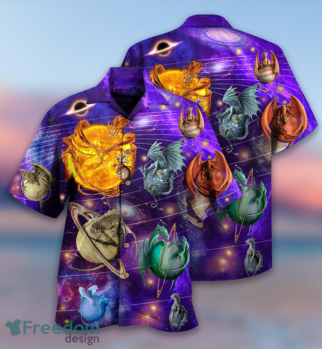 Skull Planet Galaxy Hawaiian Shirt For Men And Women - Freedomdesign