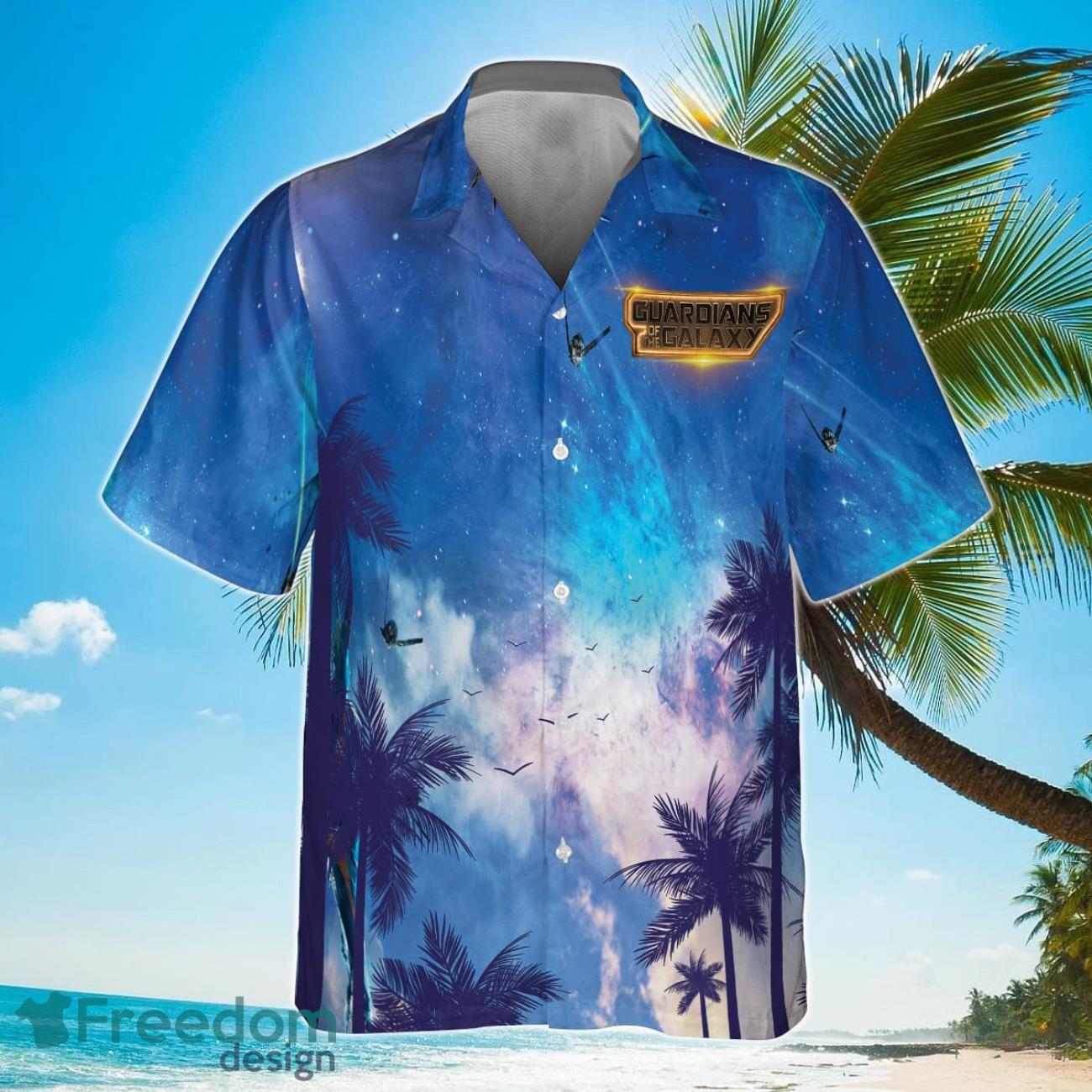 Drax Guardians Of The Galaxy Universe Background 2023 Hawaiian Shirt Product Photo 2