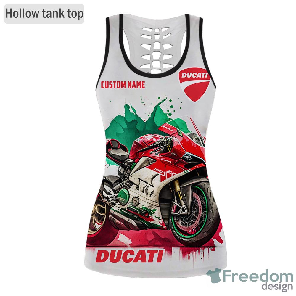 Ducati Panigale V4 Vintage style 3D Full Printing Custom Name Leggings And Hollow Tank - Ducati Panigale V4 Vintage style 3D Hollow tank Leggings Full Printing Custom Name_14
