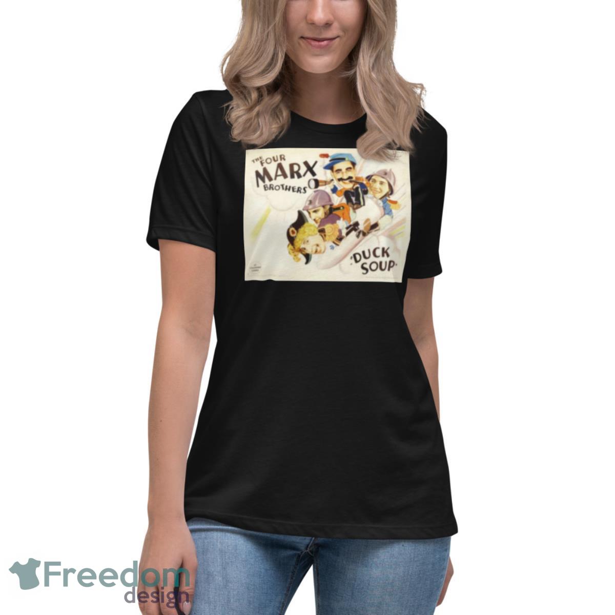 Duck Soup 1933 The Marx Brothers Shirt - Womens Relaxed Short Sleeve Jersey Tee Duck Soup 1933 The Marx Brothers Shirt - Womens Relaxed Short Sleeve Jersey Tee