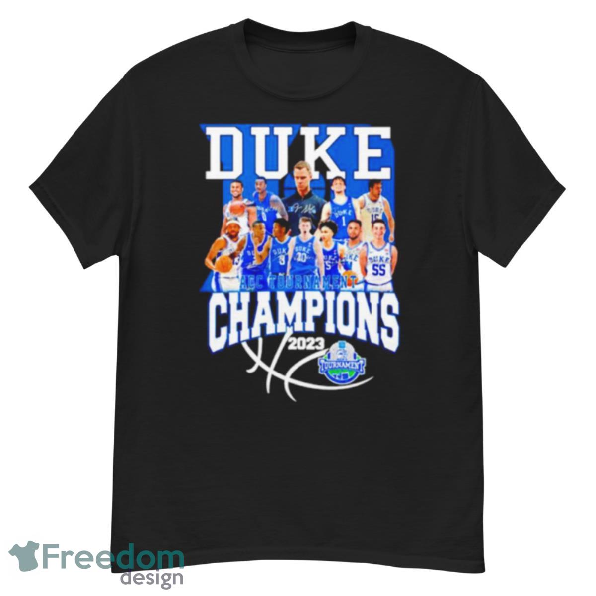 Duke Blue Devils ACC Tournament Champions 2023 Signatures Shirt - G500 Men’s Classic T-Shirt