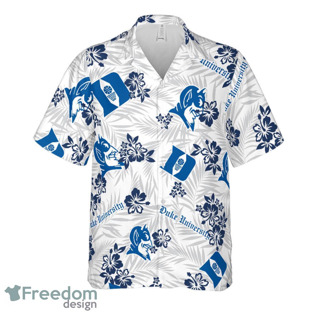 Duke University Floral Hawaiian Shirt For Men And Women Product Photo 2