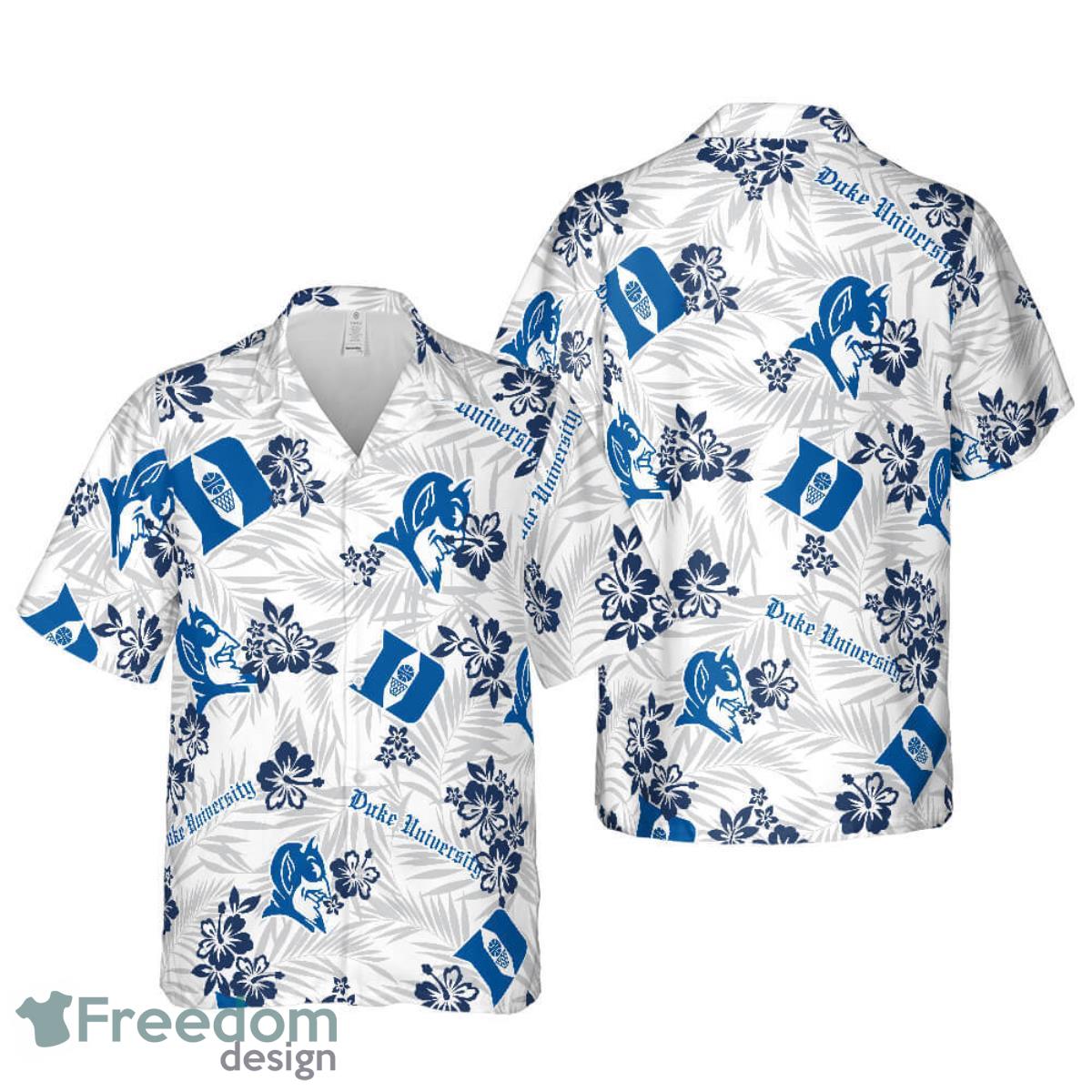 Duke University Floral Hawaiian Shirt For Men And Women Product Photo 1