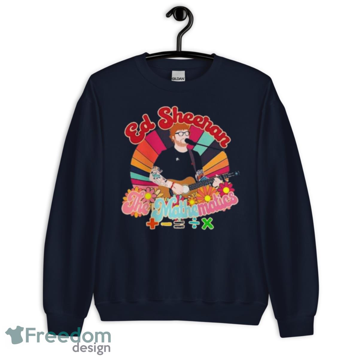 Ed Sheeran Retro The Mathematics 2023 Tour Shirt - Unisex Crewneck Sweatshirt-1