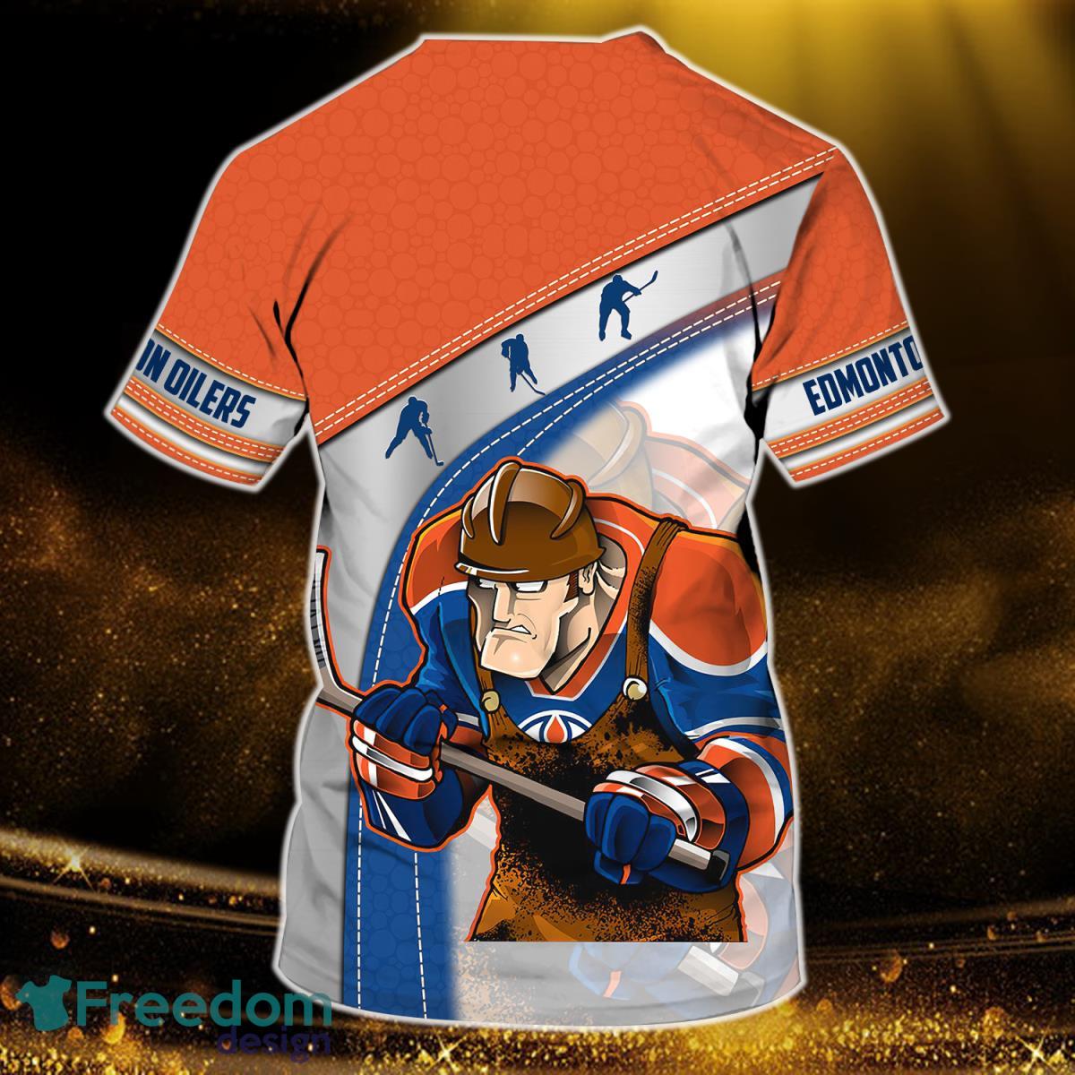 Edmonton Oilers Personalized Name 3D Tshirt Product Photo 2