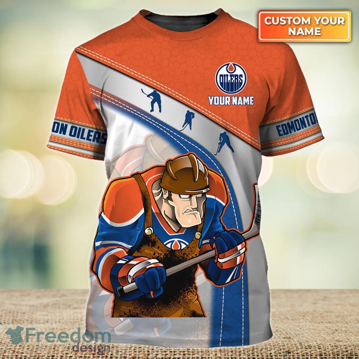 Edmonton Oilers Personalized Name 3D Tshirt For Men And Women Fans Product Photo 2