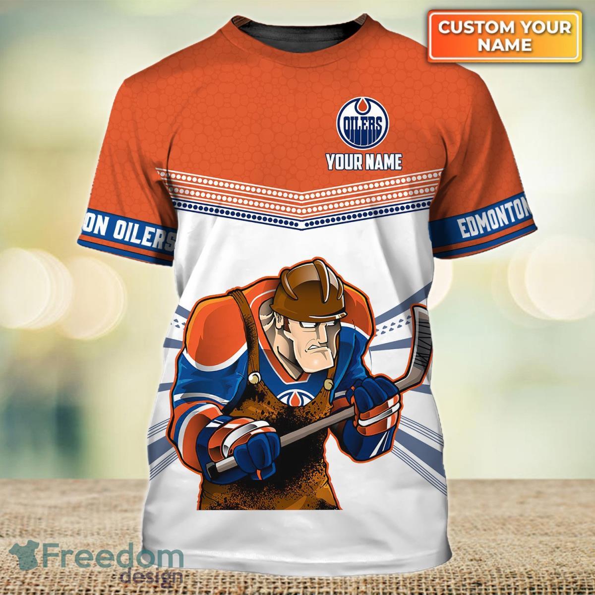 Edmonton Oilers Personalized Name 3D Tshirt Ideal Gift For Men And