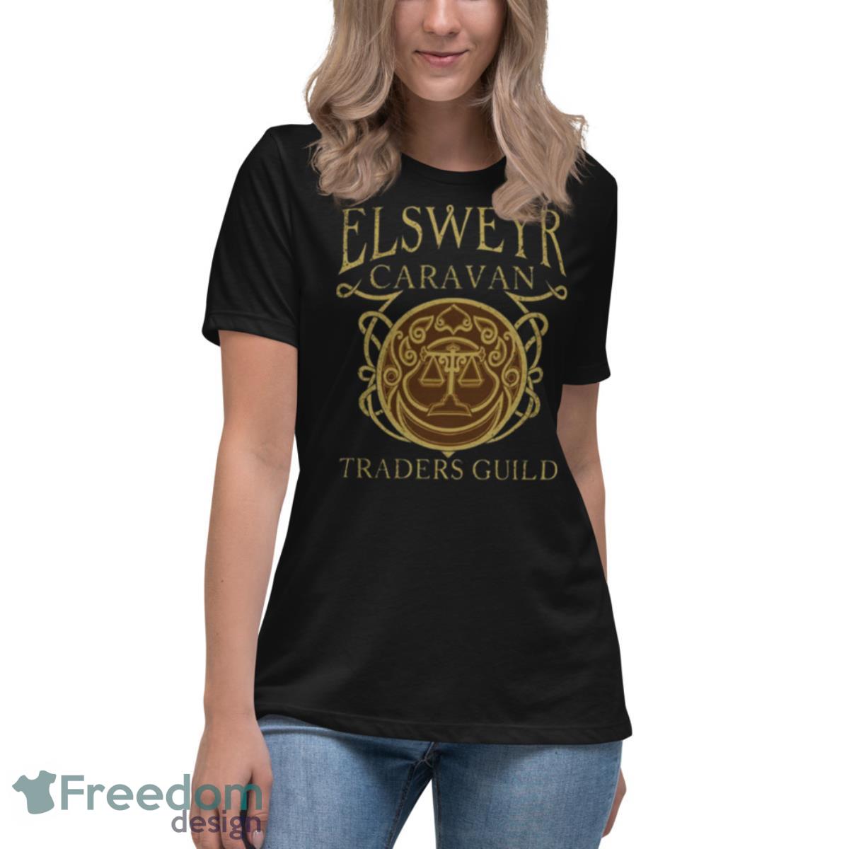 Elsweyr Traders Guild The Elder Scrolls Shirt - Womens Relaxed Short Sleeve Jersey Tee Elsweyr Traders Guild The Elder Scrolls Shirt - Womens Relaxed Short Sleeve Jersey Tee