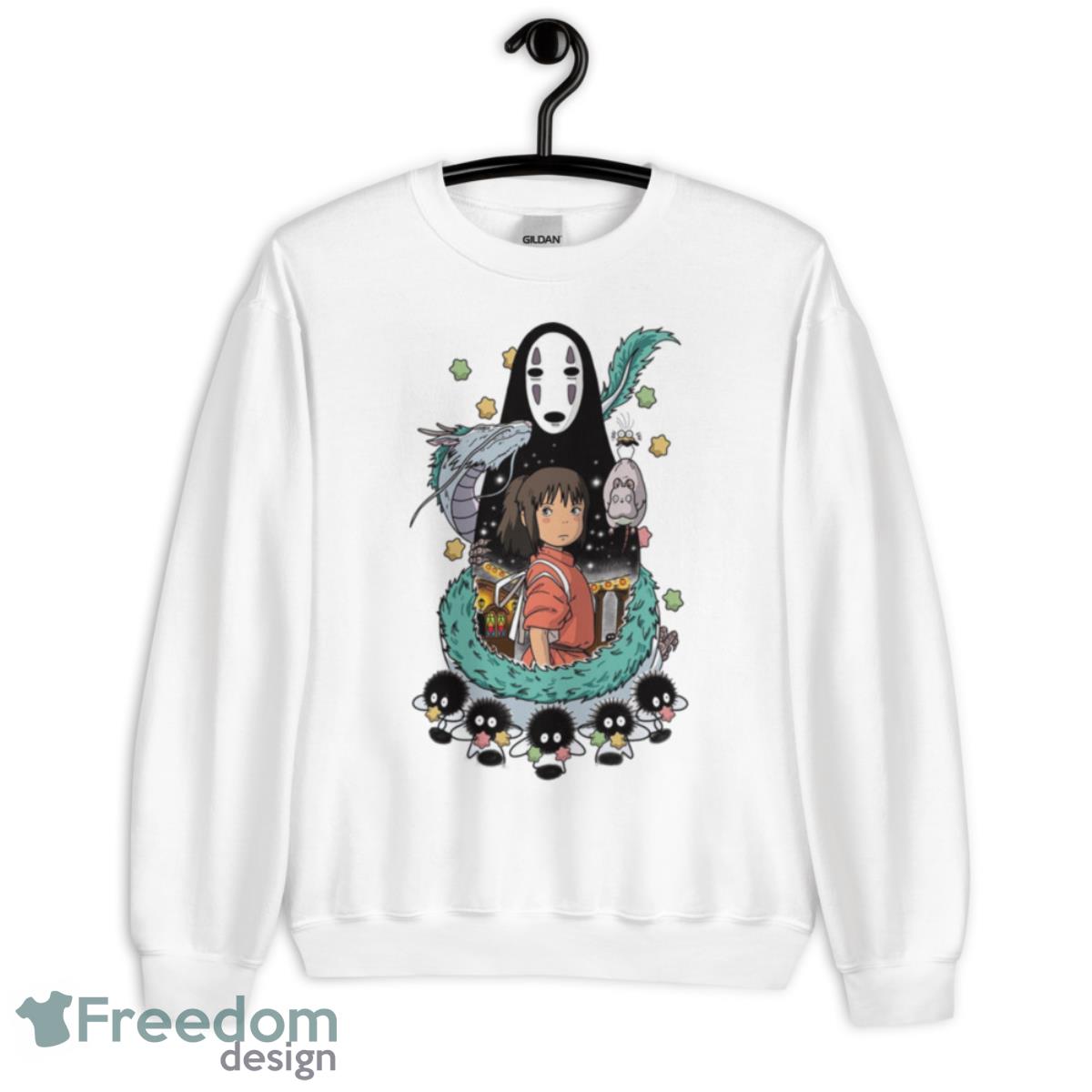 Faceless Spirited Away Anime Studio Ghibli Shirt - Unisex Heavy Blend Crewneck Sweatshirt