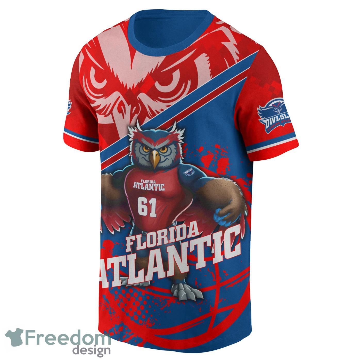 FAU Florida Atlantic Owls Mascot Owlsley The Owl NCAA Mens Basketball Champions 3D Shirt For True Fans Product Photo 2