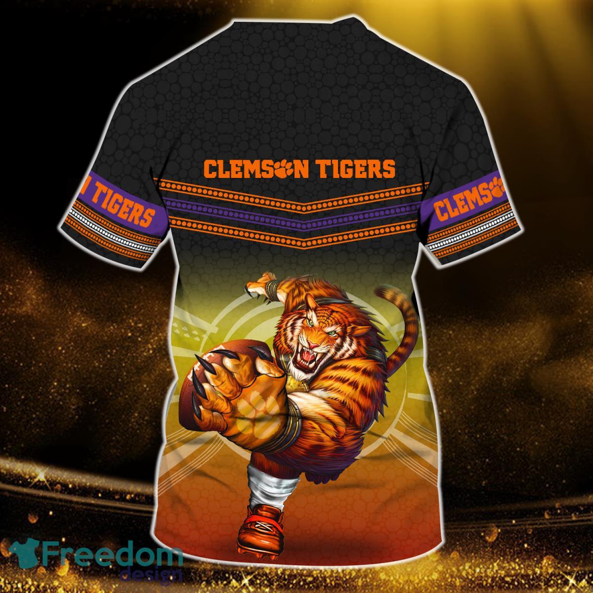 FBS Clemson Tigers Personalized Name 3D Tshirt Product Photo 2