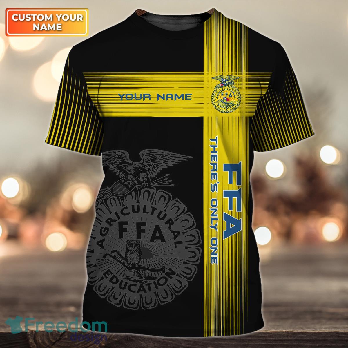 FFA Custom Name 3D Tshirt Product Photo 1