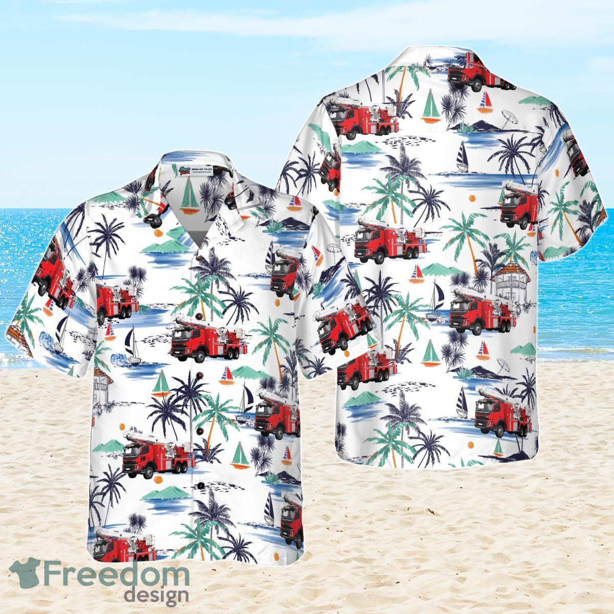 Fire Truck Friend Of Firefighter Hawaiian Shirt Unique Style For Men And Women Product Photo 1