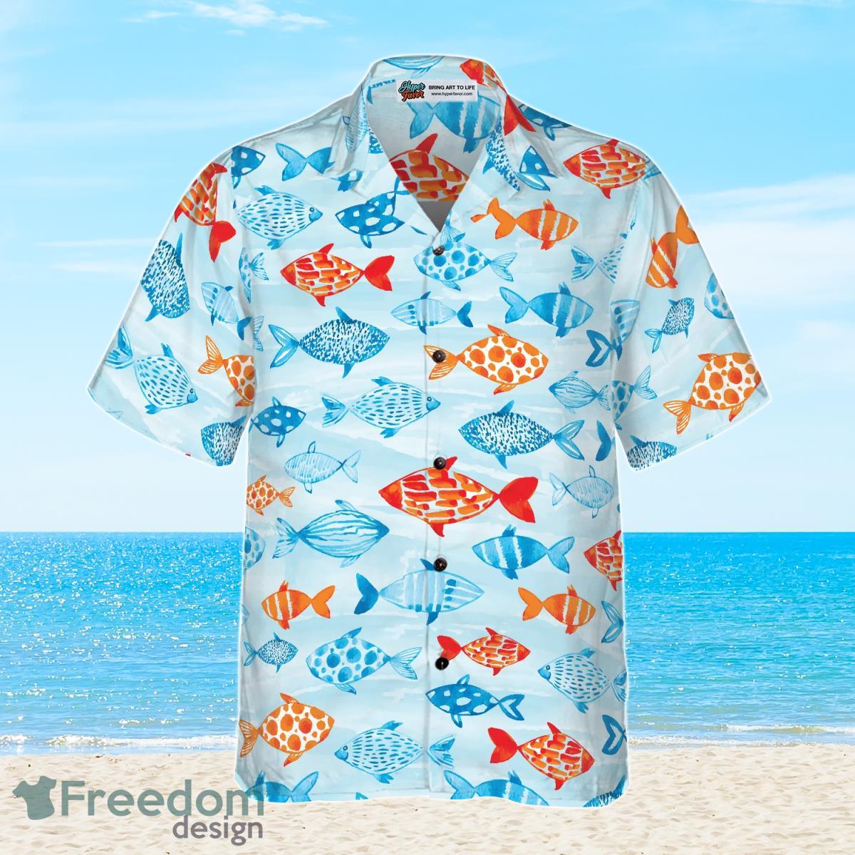 Fish Water Color Pattern V4 Hawaiian Shirt Impressive Gift For Men And Women Product Photo 2