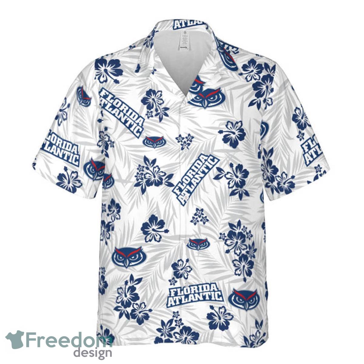 Florida Atlantic University Floral Hawaiian Shirt For Men And Women Product Photo 2