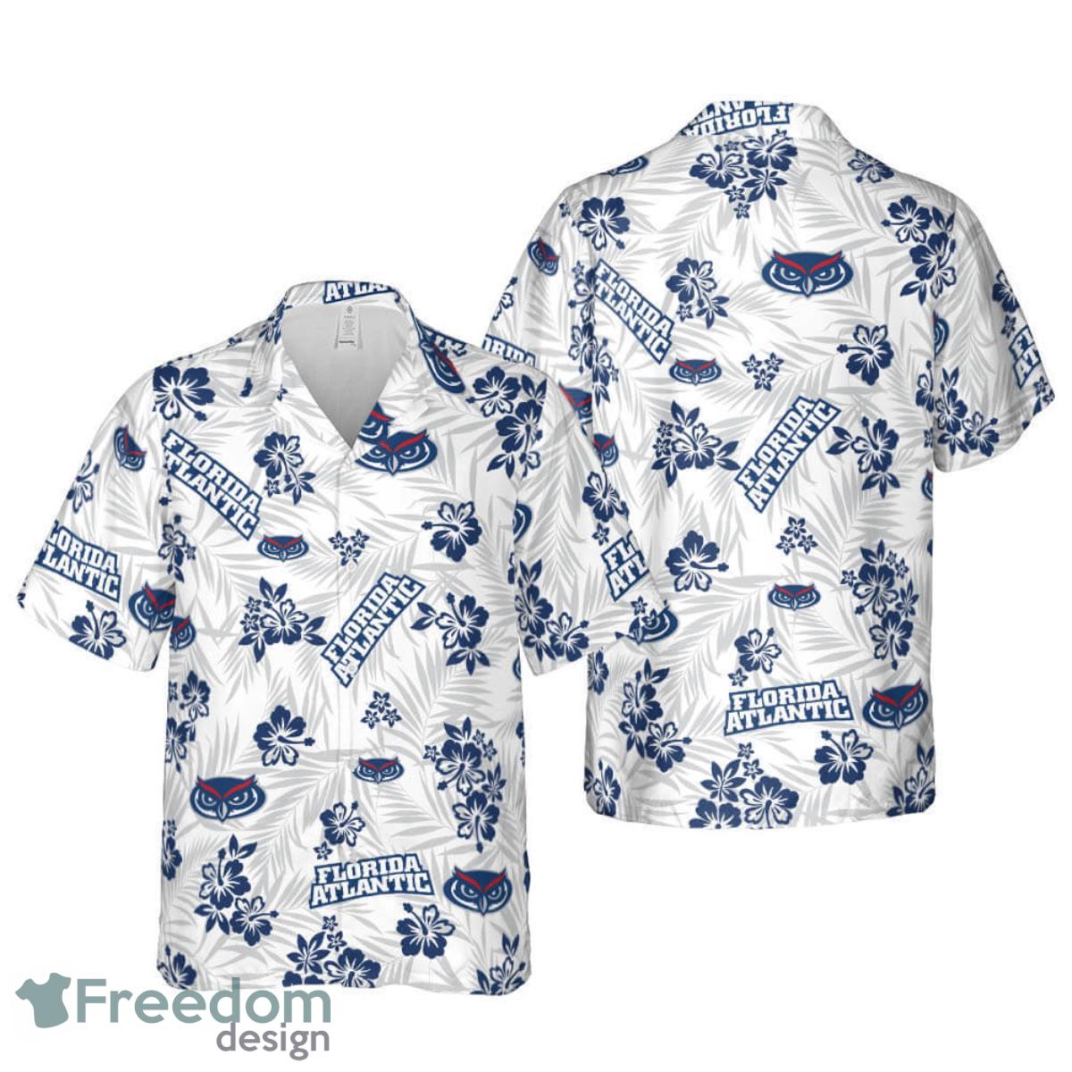 Florida Atlantic University Floral Hawaiian Shirt For Men And Women Product Photo 1