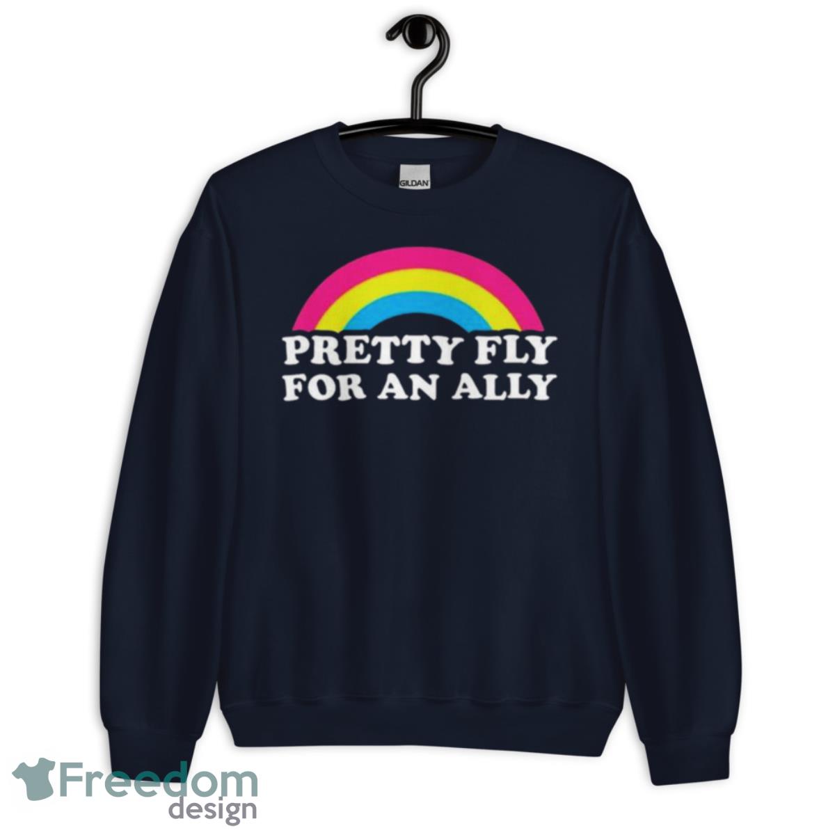 Fly For An Ally Rainbow Shirt - Unisex Crewneck Sweatshirt-1