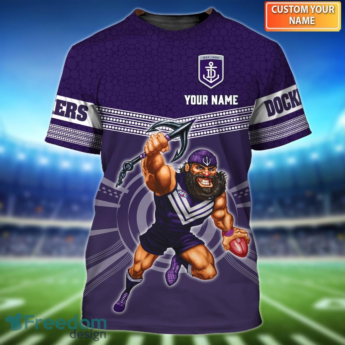 Fremantle Dockers Personalized Name 3D Tshirt Product Photo 1