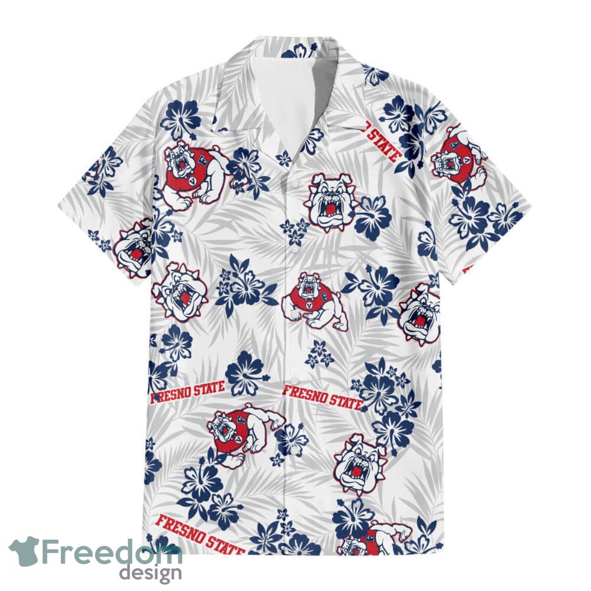 Fresno State Bulldogs Football Floral Hawaiian Shirt For Men And Women Product Photo 1