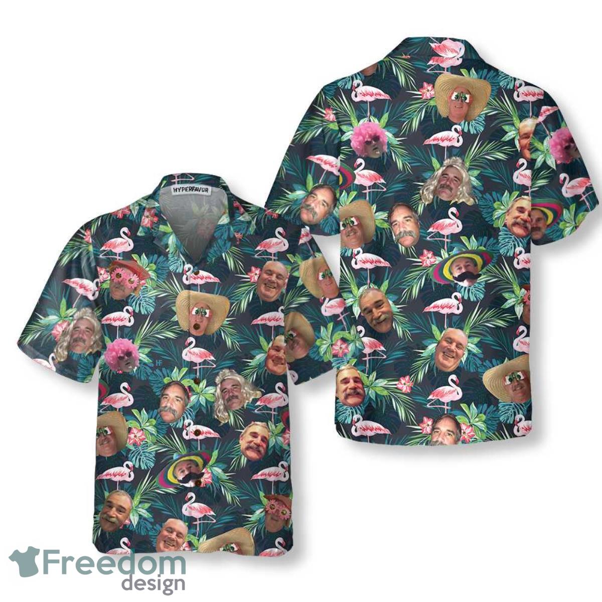 Funny Custom Face Flamingo Hawaiian Shirt Special Gift For Men And Women Product Photo 1