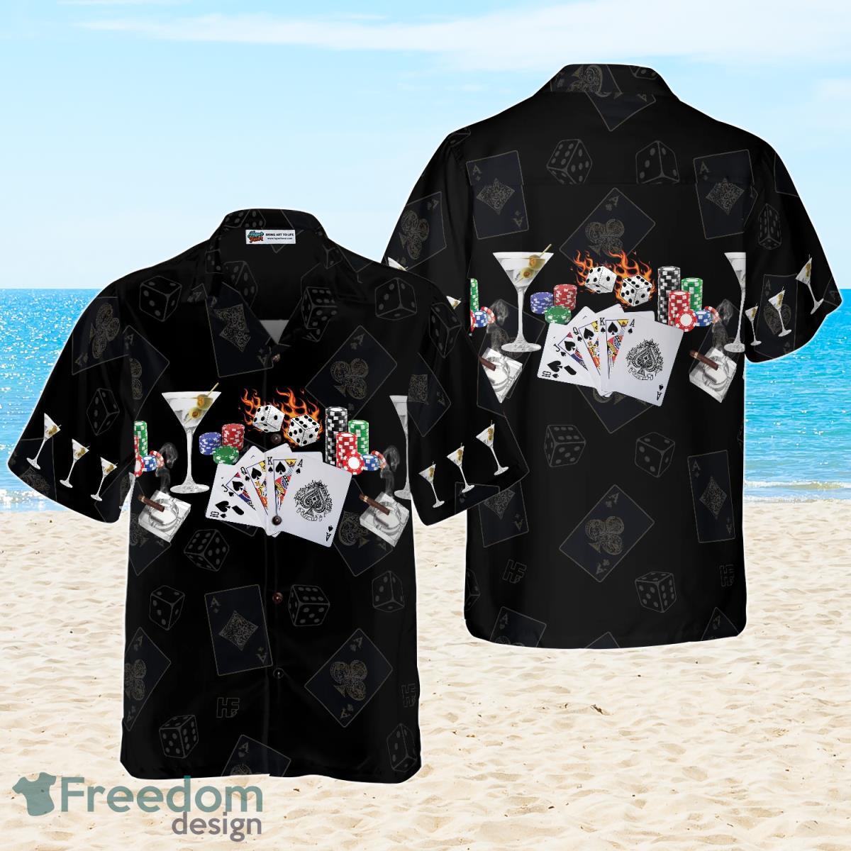 Gambling And Wine Hawaiian Shirt Best Style For Men And Women Product Photo 1