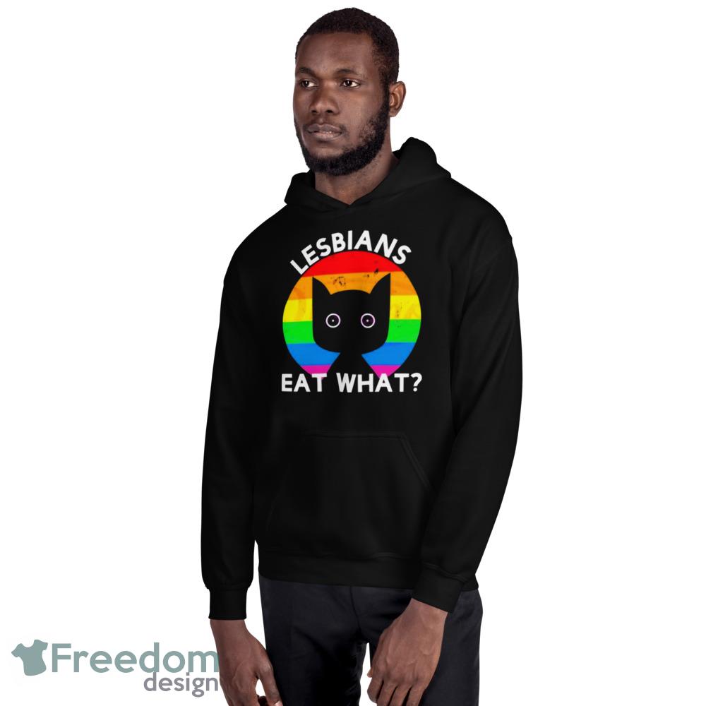 Gay Pride Lesbians Eat What Best Black T Shirt Mockup image Gay Pride Lesbians Eat What Best Black T Shirt Mockup - 18500 Unisex Heavy Blend Hooded Sweatshirt