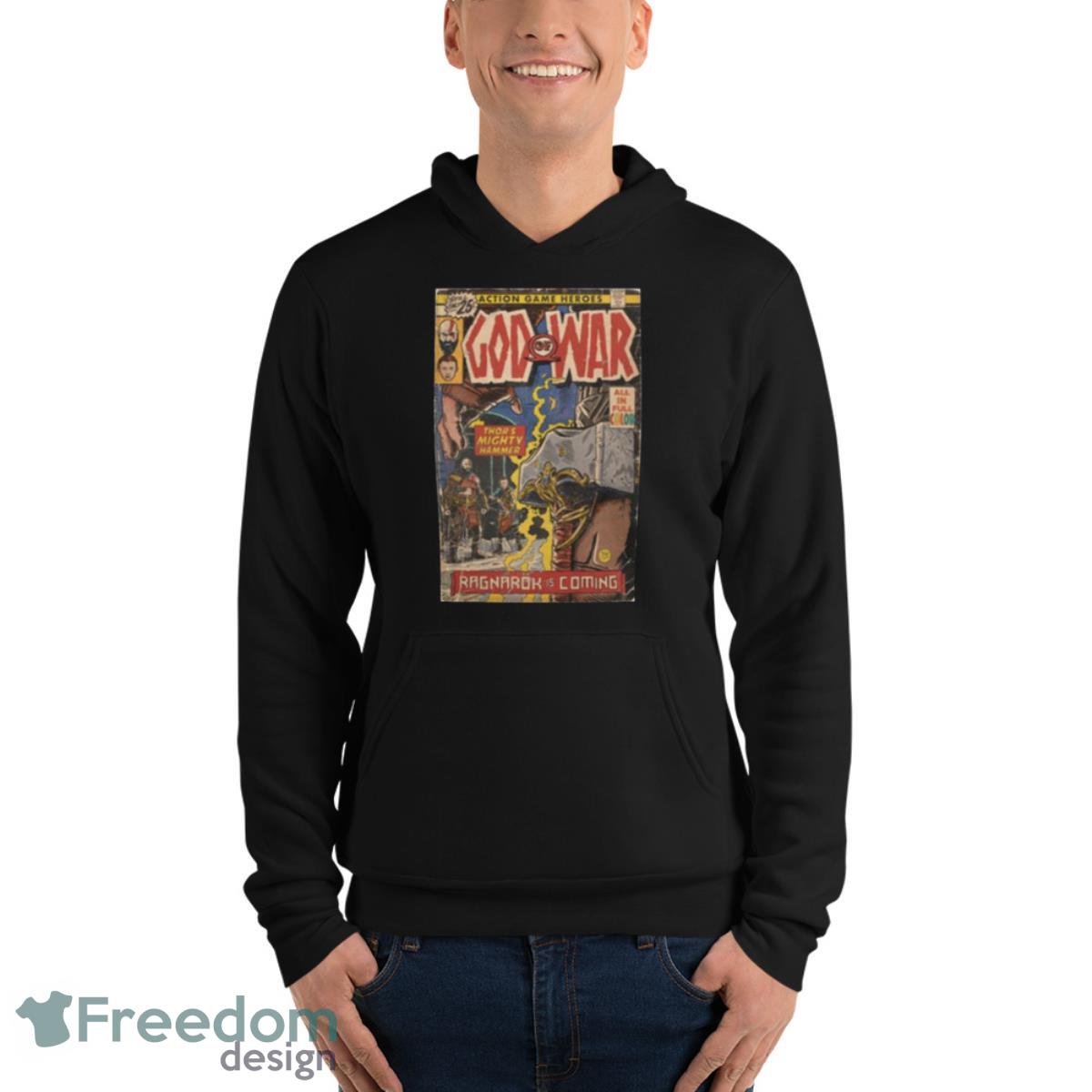 God Of War Ragnarök Comic Book Shirt image God Of War Ragnarök Comic Book Shirt - Unisex Fleece Pullover Hoodie