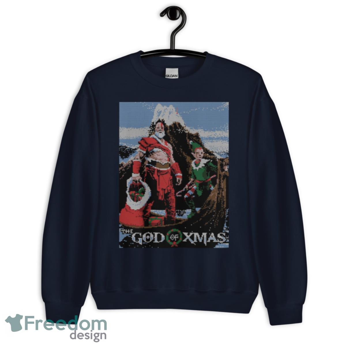 God Of Xmas God Of War Shirt - Unisex Crewneck Sweatshirt-1
