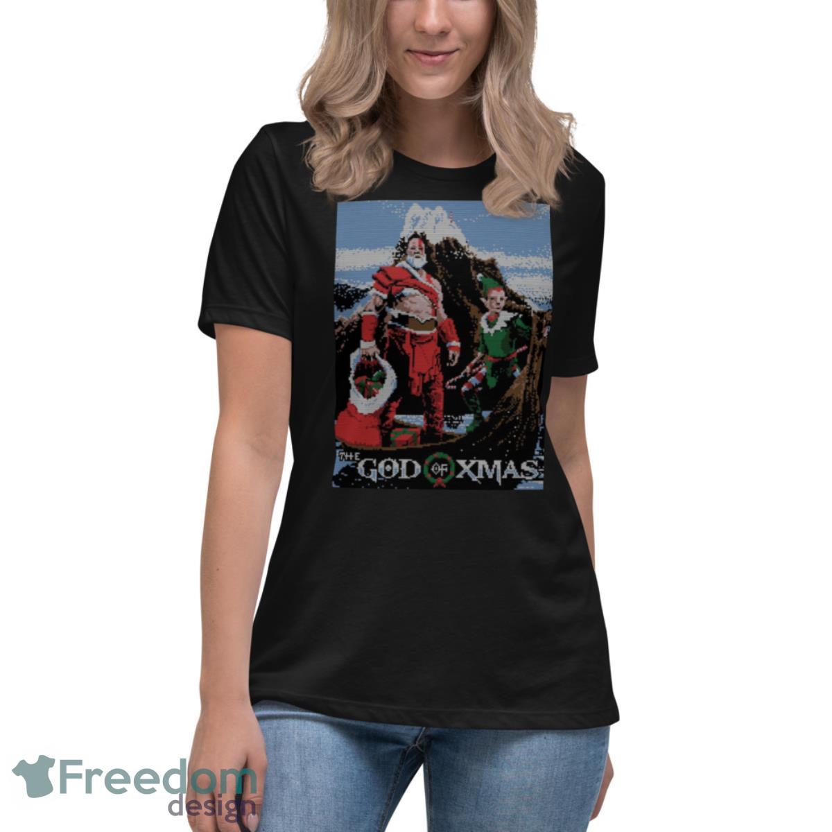 God Of Xmas God Of War Shirt - Womens Relaxed Short Sleeve Jersey Tee God Of Xmas God Of War Shirt - Womens Relaxed Short Sleeve Jersey Tee