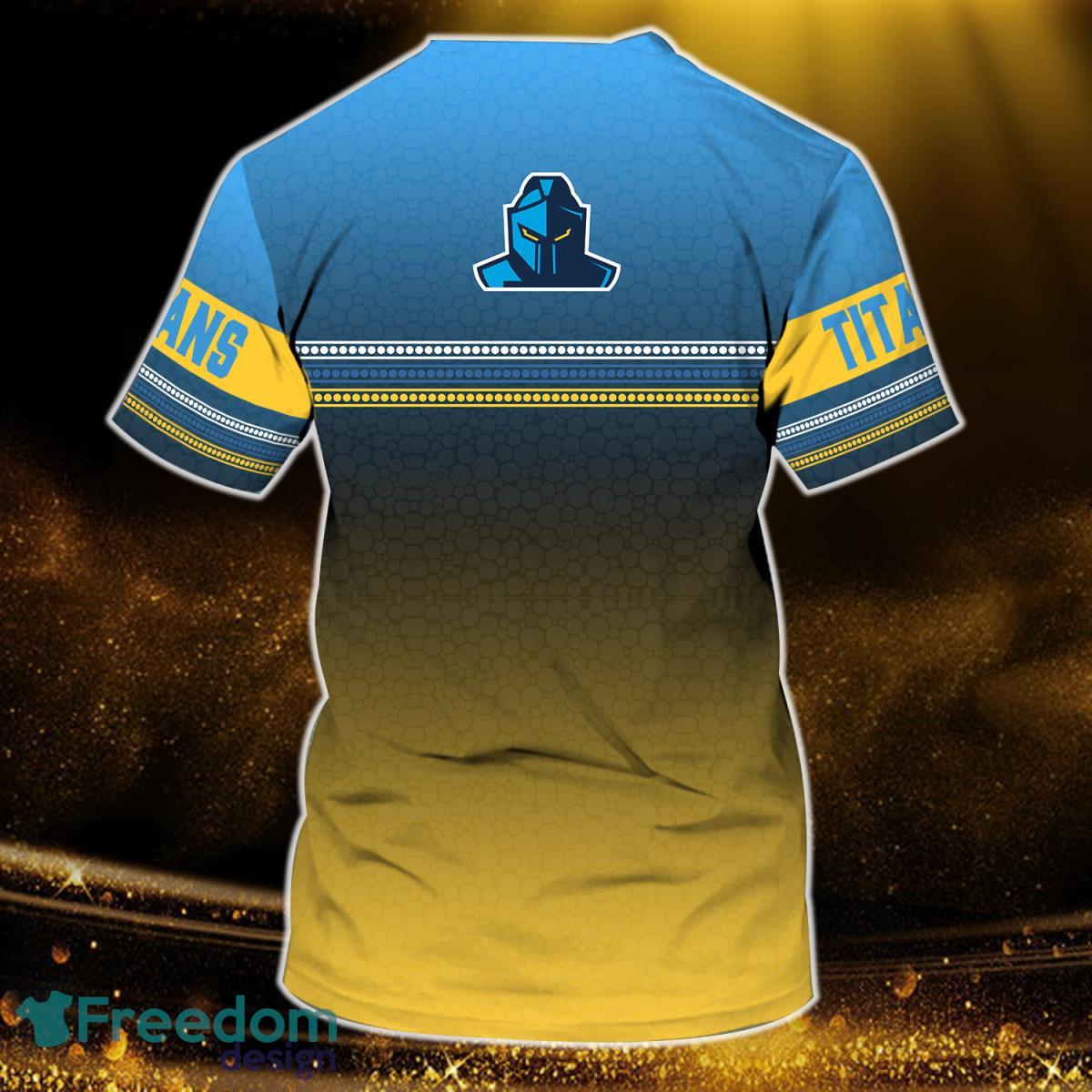 Gold Coast Titans NRL Personalized Name 3D Tshirt Product Photo 2