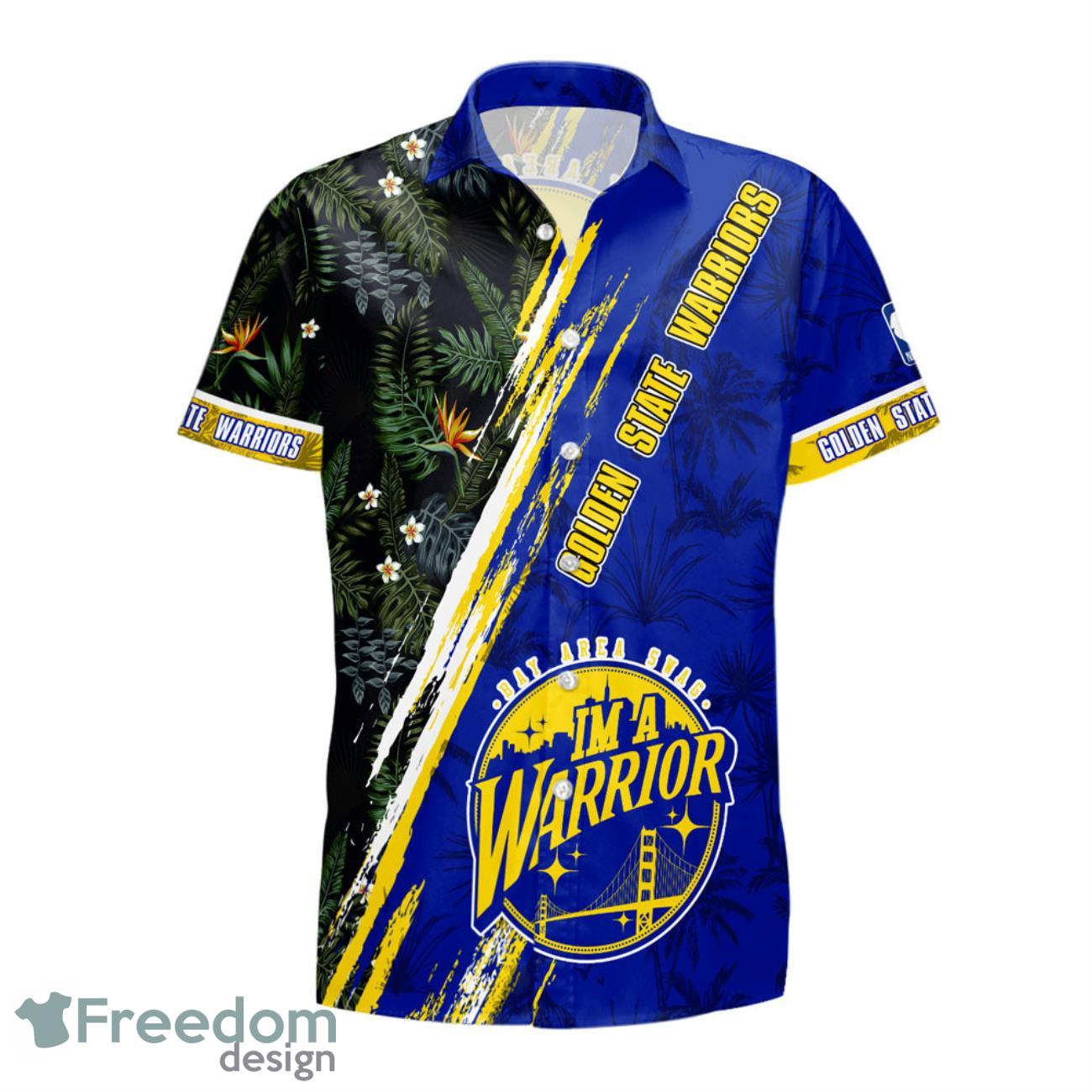 Golden State Warriors NBA Champions Floral Pattern Print Hawaiian Shirt Product Photo 2