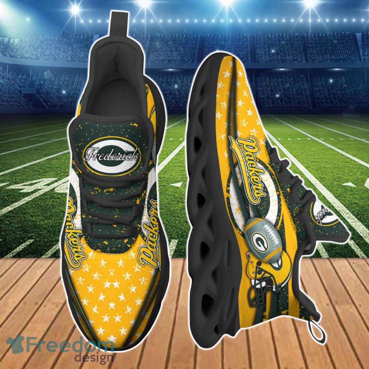 Green Bay Packers NFL Clunky Sneakers Custom Name Sport Max Soul