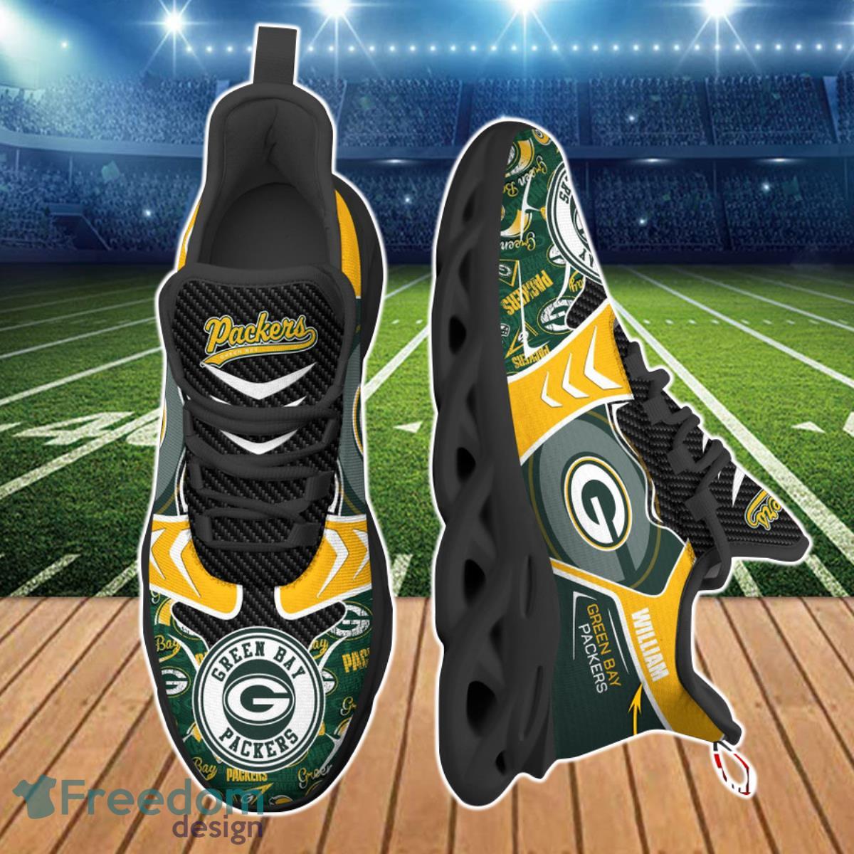 Green Bay Packers NFL Clunky Max Soul Shoes Custom Name Ideal Gift For True Fans Product Photo 2